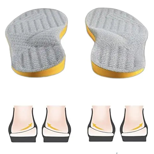 4-in-1 orthotic gel insoles with arch support for plantar fasciitis pain relief
Gel insoles showing posture correction and overpronation support design