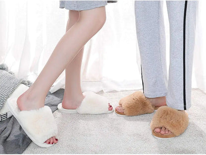 Women's Fuzzy Memory Foam Slippers - Cozy House Shoes Indoor Outdoor